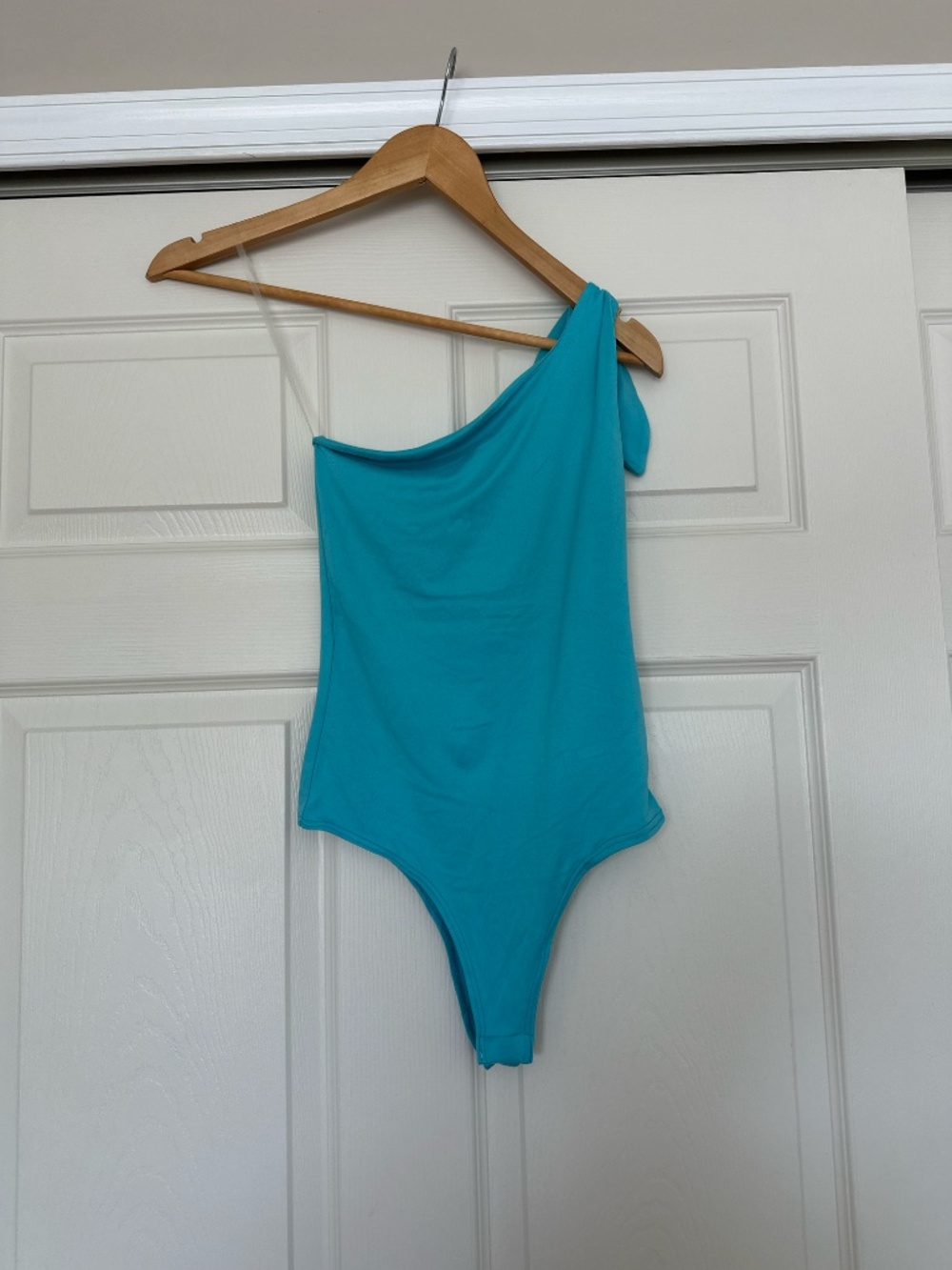 NWT Blue One-Shoulder Bodysuit Women’s Size Small